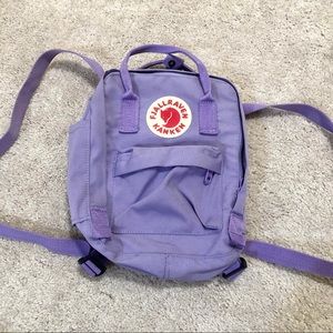 Fjällräven Kånken Mini Backpack Lavender Purple Small Bag Fox Outdoor Hike